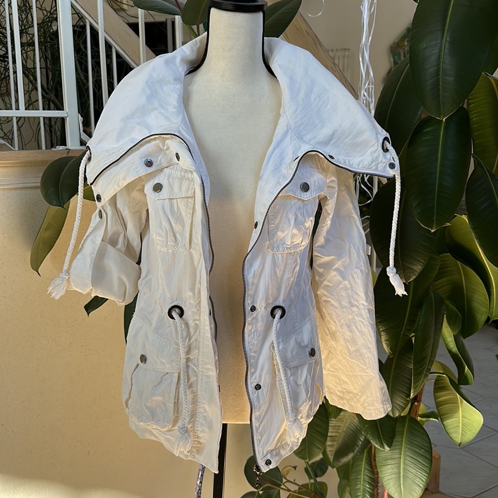 Zara White Spring Jacket With Adjustable Sleeves … - image 7